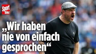 HSVTrainer Steffen Baumgart über Hamburgs Aufstiegskampf  BILD Sport TV [upl. by Nyrol]