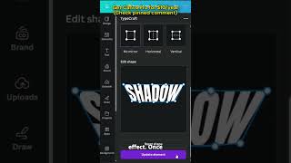 🔥Try this Canva 3D text shadow effect [upl. by Bradman]