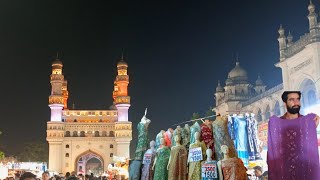 Midnight at charminar👌🥰charminar night lifecharminarhyderabad shoppinghyderabad [upl. by Nomrac129]