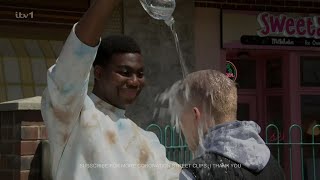 Gav Pours Water Over Maxs Head  Coronation Street Clip [upl. by Nedgo507]