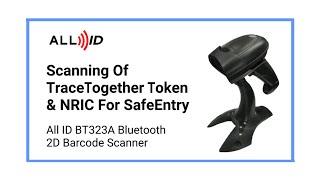 For Businesses  Scanning Of TraceTogether Token For SafeEntry  BT323A Bluetooth Barcode Scanner [upl. by Eleen]