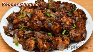 Restaurant Style Pepper Chicken Recipe Pepper Chicken Dry Pepper Chicken Recipe [upl. by Eisse]