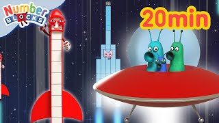 12345678910 Blast Off  Learn to Count Compilation  Maths Cartoons for Kids  Numberblocks [upl. by Gnem]