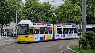 Straßenbahn Berlin  Mitfahrt in der 12 von Pasedagplatz bis Björnsonstraße im GT6NU 1571A [upl. by Noxaj959]