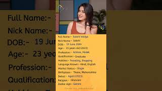 Sakshi Vaidya 🔥🔥🔥 Biography shorts video shorts youtubeshorts viral [upl. by Aihsas423]