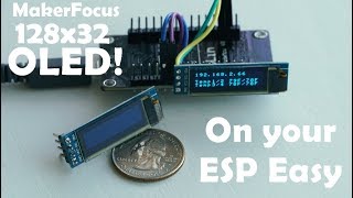 MakerFocus I2C OLED 128x32 on ESP Easy [upl. by Aronoff]