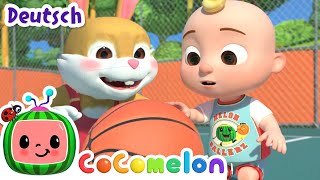 Basketballlied  CoComelon  JJs Animal Time Deutsch  Cartoons und Kinderlieder [upl. by Anawot]