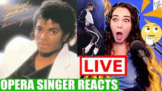 Michael Jackson  Billie Jean  Opera Singer REACTS LIVE [upl. by Emmett583]