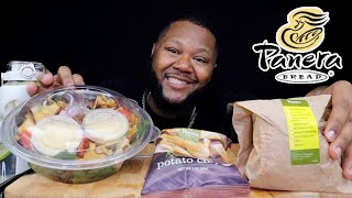 PANERA BREAD SANDWICH AND SALAD MUKBANG [upl. by Akenom]