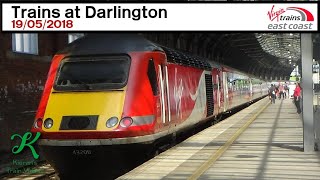 Trains at Darlington ECML  19518 [upl. by Ahseenyt384]