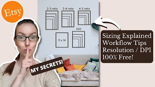 How to create Digital Wall Art for Etsy  MY SECRET WORKFLOW explained  Sizing Resolution GIMP [upl. by Mani]