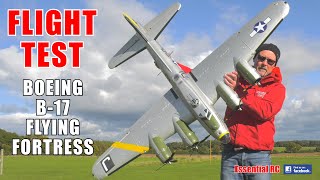 BOEING B17 FLYING FORTRESS  MAIDEN FLIGHT ESSENTIAL RC FLIGHT TEST [upl. by Karlie]