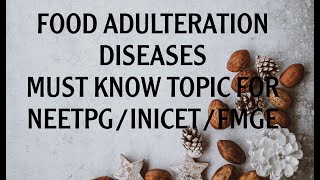 FOOD ADULTERATION DISEASES  PSM [upl. by Dnomed]