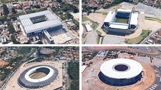 World Cup 2014 fly around the stadiums in Brazil [upl. by Anyale]