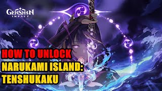 How to Unlock Narukami Island Tenshukaku Genshin Impact Trounce Domain [upl. by Atilol]