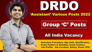 DRDO Assistant Various Post Recruitment 2022  Group C Post  10th 12th Graduation  Full Details [upl. by Leilani]