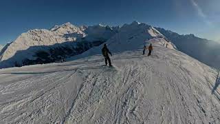 Skiing in StLuc Chandolin Val dAnniviers [upl. by Kalli]