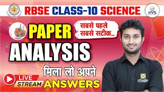 RBSE Class 10th Science Paper Analysis 2024🔥Science Paper Answer Key✅RBSE Board Exam 2024 [upl. by Odin556]