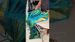 saree pre pleating service and professional saree draping class and tutorial [upl. by Jadda]