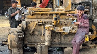 Komatsu Dozer Engine Seized Due to Dirt  Complete Restoration [upl. by Salkin]