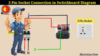 3 Pin Socket Connection In Switchboard [upl. by Margarida385]