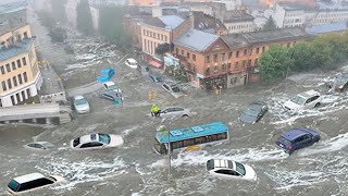 Latvia Today Storm and floods washed away roads and submerged houses in Riga Europe is shocked [upl. by Fougere516]