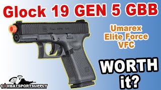 Umarex Glock 19 GEN5 Airsoft GBB Review airsoft airsoftguns [upl. by Quinta683]