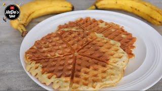 Bananenwaffeln Rezept  Waffeln ohne Zucker schnell und leicht zubereitet  NaDas Welt Rezepte [upl. by Dorthea776]