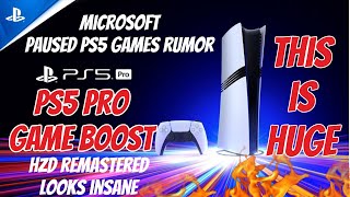 New PS5 Pro Game Boost Details  Microsoft Paused PS5 Games Rumor  HZD Remastered Looks Insane [upl. by Eiznekam46]