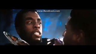 BLACK PANTHER MOVIE SCENE Black Panther VS Killmonger Final Battle  HDHD [upl. by Eilojne]