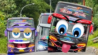 Bus Telolet Basuri Lari Ketemu Truk Oleng Joget Truk Molen Truk Tangki Dump Truck Kereta Zombie [upl. by Ammadas]