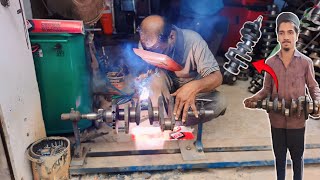 Crankshaft Restoration Process By an Experienced Person  How to Fix a Broken Truck Crankshaft [upl. by Imeaj]