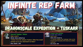 INFINITE REP Farm Guide For Tuskarr  Dragonscale Expedition  World of Warcraft Dragonflight [upl. by Oicnedif]