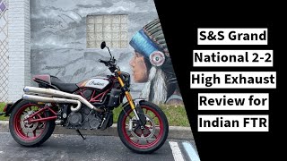 Indian Motorcycle FTR SampS Grand National 22 High Exhaust Pipe Honest Review with Sound [upl. by Allevon]