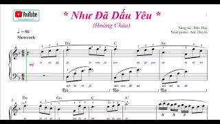 Nhu Đã Dấu Yêu  sheet piano pdf [upl. by Reisman]