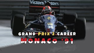 Grand Prix 2  Monaco Qualifying Lap  1991 Mod [upl. by Lynnet]