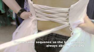 3 Simple Steps to Lace up your Corset Wedding Gown [upl. by Ynagoham566]