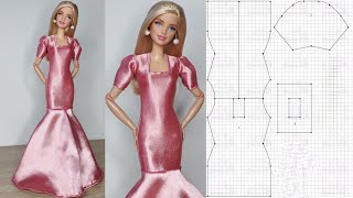 177 vestido para Barbie patrones en la descripción [upl. by Xela]