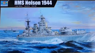 1 TRUMPETER 1200 SCALE HMS NELSON KIT No 03708 [upl. by Fattal291]