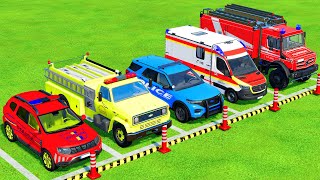 TRANSPORTING PIXAR CARS amp FRUITS WITH COLORED amp JOHN DEERE vs CLAAS vs TRACTORS  BeamNGdrive 983 [upl. by Aksoyn]