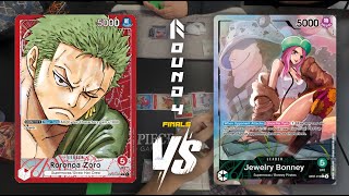 OP08 Zoro vs Bonney SSG Locals Round 4 Finals One Piece TCG POV [upl. by Danieu829]