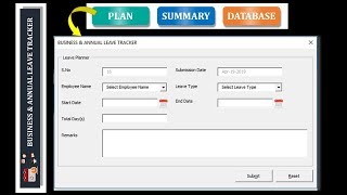 Automated Annual Leave Tracker version 10 [upl. by Ahsiekahs]