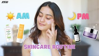 AM amp PM Skincare Routine For Glowing Skin  Step By Step Guide Ft NishkaBhura  Nykaa [upl. by Naeloj]