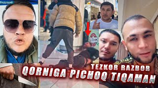 Qorninga pichoq tiqaman razbor Sardor gangster Shuxrat musayev TEZKOR 2023 tiktok [upl. by Ainnet]