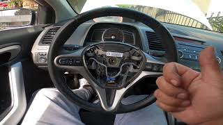 8th gen Civic Si Steering wheel swap  Steering wheel install [upl. by Falconer489]