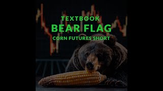 Textbook Bear Flag Short  Corn Futures [upl. by Eromle]