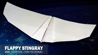 BIONIC PAPER PLANE  How to make a paper airplane that FLAPS WINGS like birds  Stingray [upl. by Lady]