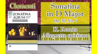 20  Clementi  Sonatina Op36 No6 II Rondo Allegretto spiritoso  Sonatina Album [upl. by Sutelc]