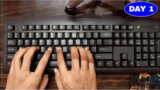 Learn English Typing in 10 Days  Day 1  Free Typing Lessons  Touch Typing Course Tech Avi [upl. by Trumaine]