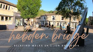 Hebden Bridge Town Walk  Early Morning Walk  Yorkshire England  4K [upl. by Evelyn]